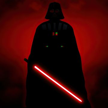 Darth Vader, Lightsaber, Dark background, Smoke, Red background, Silhouette, Star Wars, Dark aesthetic, Dark red