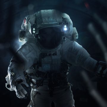 Astronaut, Space suit, Dark, Exploration, ISS, NASA