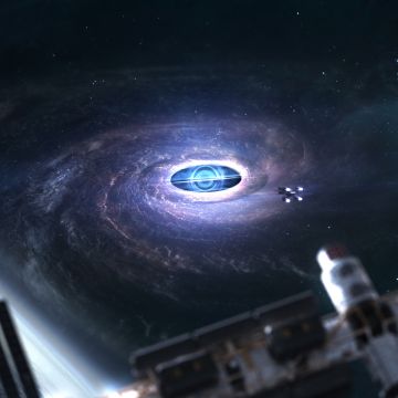 Black hole, Gargantua, Interstellar, Satellite, Outer space, 5K