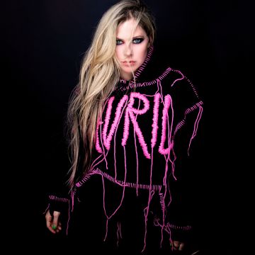 Avril Lavigne, Canadian singer, Euphoria Magazine, Dark background, AMOLED, 2022