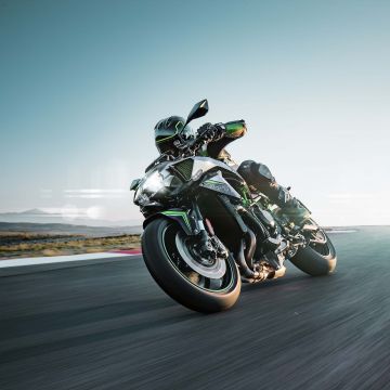 Kawasaki Z H2, Superbikes, Black background, 2020, Racing bikes