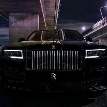Rolls-Royce Black Badge Ghost, Black cars, 2022, 5K