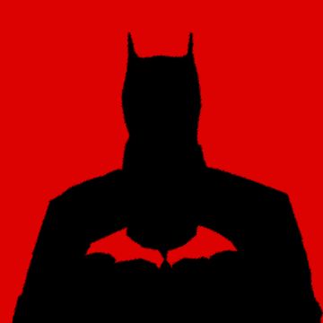 Batman, Red background, DC Superheroes, Silhouette, 5K