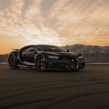 Bugatti Chiron Sport, Hyper Sports Cars, Black cars