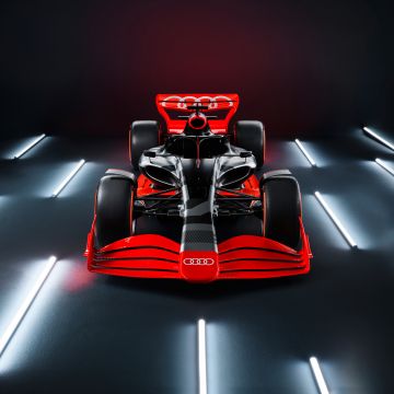 Audi F1 launch livery, 5K, Formula E racing car, 2022