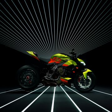 Ducati Streetfighter V4 Lamborghini, 8K, Lamborghini Huracán STO, Sports bikes, Black background, 2022, 5K