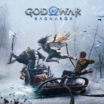 God of War Ragnarök, Key Art, Kratos, Freya, Atreus, 2022 Games, PlayStation 4, PlayStation 5
