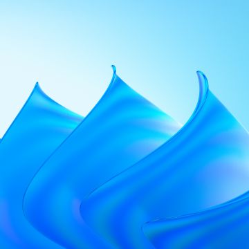 Glass, Light, Abstract background, Blue background, 3D background