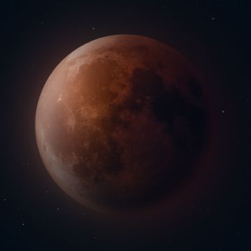 Blood Moon, 5K, Lunar Eclipse, Dark background