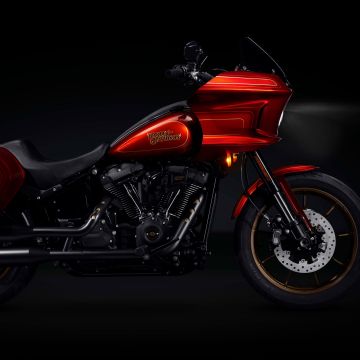 Harley-Davidson Low Rider El Diablo, AMOLED, Limited edition, Dark background, 2022, 5K, 8K