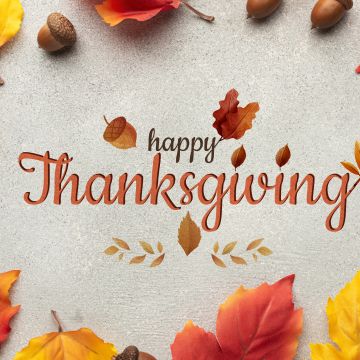 Happy Thanksgiving, 5K, Thanksgiving Day, Autumn leaves, Stone background