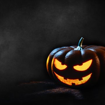 Halloween Pumpkin, Scary, Dark, Glowing, Jack-o'-lantern