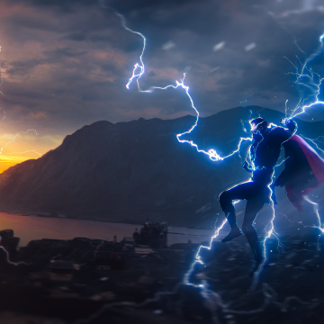 Black Adam vs Thor, Crossover, Fusion, DC Superheroes, Marvel Superheroes