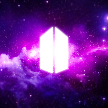 BTS Army, Purple nebula, Galaxy, Purple background