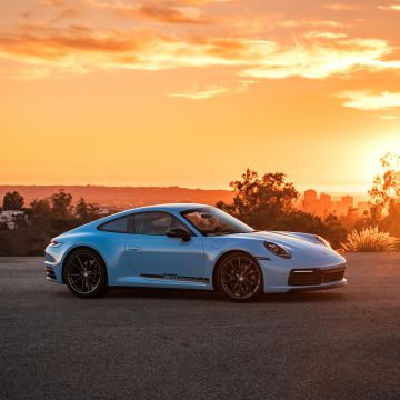 Porsche 911 Carrera T, Sunset, 2022, 5K, 8K