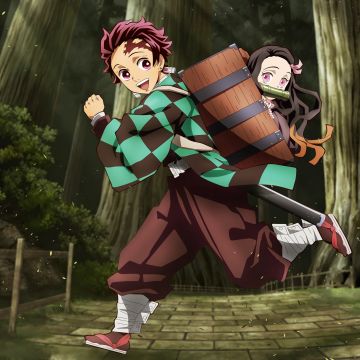 Demon Slayer: Kimetsu no Yaiba, 5K, Nezuko Kamado, Tanjiro Kamado