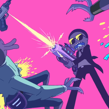 Run the Jewels, Morty Smith, Rick and Morty, 5K, 8K, Pink background