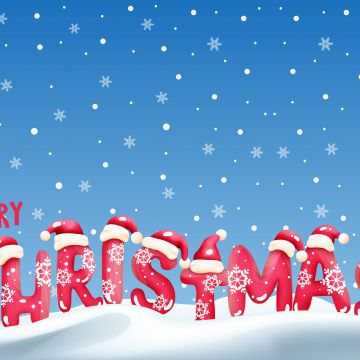 Merry Christmas, Snowfall, Winter, Snowflakes, Santa hat, 5K, Navidad, Noel