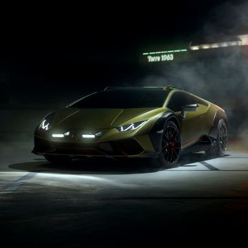 Lamborghini Huracan Sterrato, Dark aesthetic, Rally supercar, Super Sports Cars, 2023, 5K