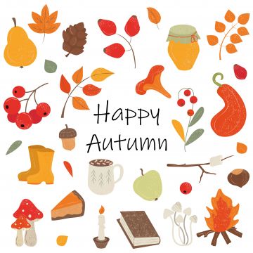 Happy Autumn, Autumn background, Illustration, 5K