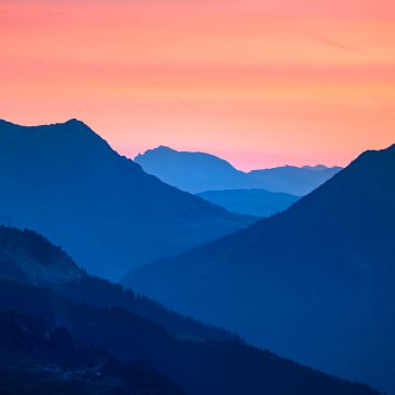 Col de la Madeleine, Sunset, Mountain pass, France, 5K, Scenic