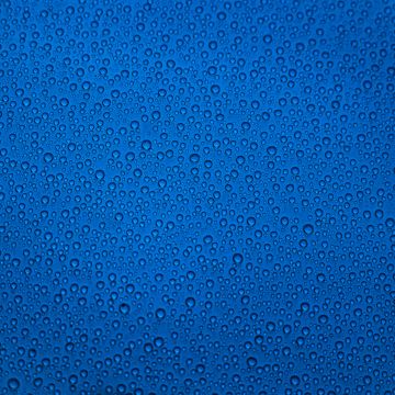 Water droplets, Blue background