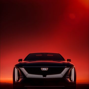 Cadillac Lyriq, Electric cars, Electric SUV, Red background