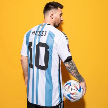 Lionel Messi, Yellow background, Soccer Player, Football player, Argentine footballer, FIFA World Cup Qatar 2022