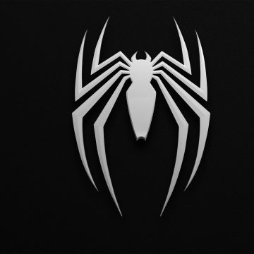 Marvel's Spider-Man 2, Logo, PlayStation 5, Dark background, Spiderman