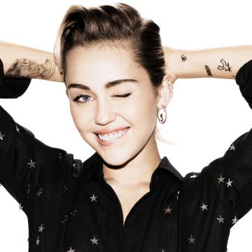 Miley Cyrus, 5K, American singer, White background