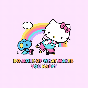 Do What You Love, Do what makes you happy, Motivational quotes, Hello Kitty background, Pink background, Girly backgrounds, Sanrio