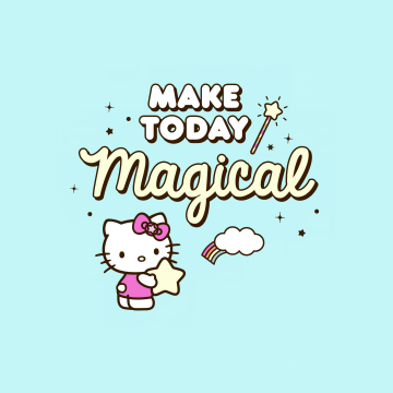 Make today Magical, Hello Kitty background, Motivational quotes, Sanrio