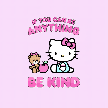 Be kind, Hello Kitty background, Pink background, Hello kitty quotes, Girly backgrounds, Sanrio