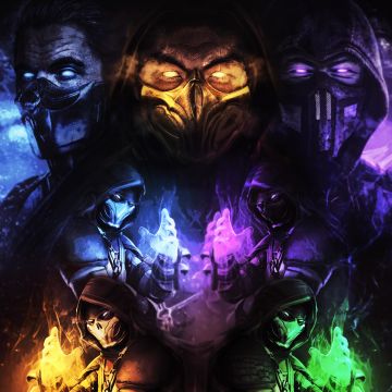 Mortal Kombat 11, Artwork, Scorpion, Sub-Zero