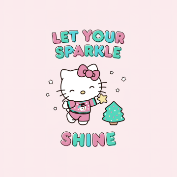 Let your sparkle shine, Hello Kitty background, Hello kitty quotes, Sanrio