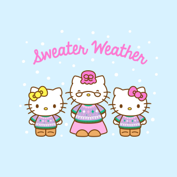 Sweater Weather, Winter, December, Hello Kitty background, 5K, Sanrio