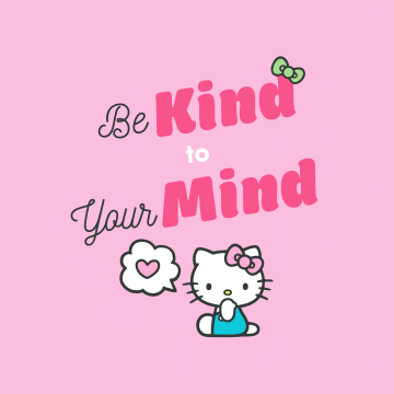 Be kind, Hello kitty quotes, Pink background, Hello Kitty background, Sanrio