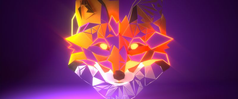 Kitsune, Firefox, Purple background