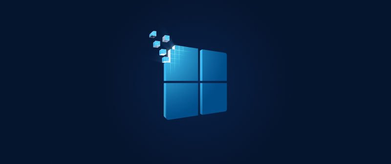 Windows 11, Dark blue, Windows logo