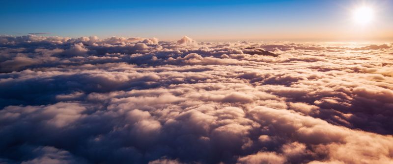 Above clouds, Fiordland National Park, Sunny day