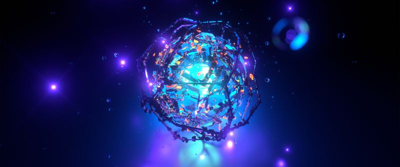 3D Render, Abstract background, Blue background