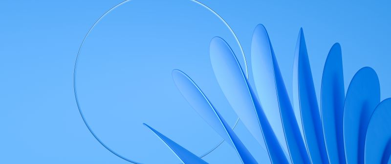 Glass, Blue background, Abstract background, Surreal, 5K