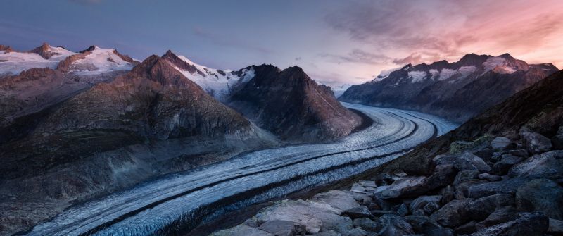 Bettmerhorn, Mountains, Snow, Winter, Bernese Alps, Aesthetic, Landscape, Scenic, Summit, Sunrise, Dawn, 5K, 8K