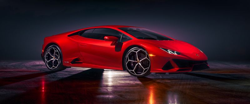 Lamborghini Huracan EVO, Red cars, Supercar, 5K