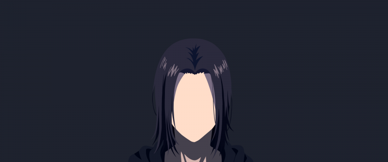 Eren Yeager, Faceless, Minimalist, Attack on Titan, Dark background, Simple