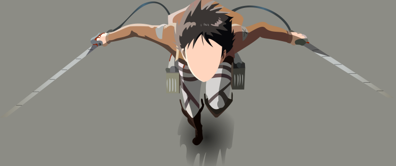 Eren Yeager, 8K, Minimalist, Faceless, Attack on Titan, 5K, Simple