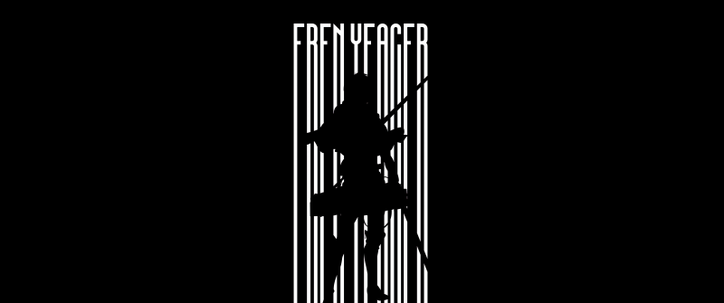 Eren Yeager, Minimalist, Attack on Titan, 5K, 8K, Black background, AOT