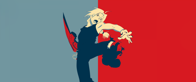 Edward Elric, Minimalist, 5K, Fullmetal Alchemist