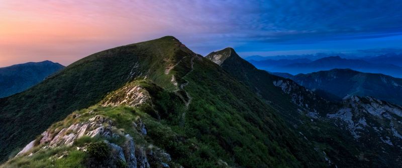 Monte Tamaro, Mountains, Morning, Peak, Landscape, Switzerland, 5K, 8K