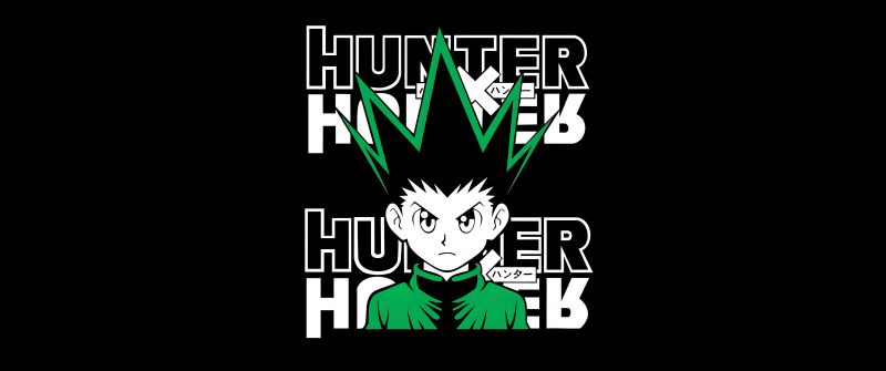 Gon Freecss, AMOLED, Hunter x Hunter, Black background, 5K, 8K